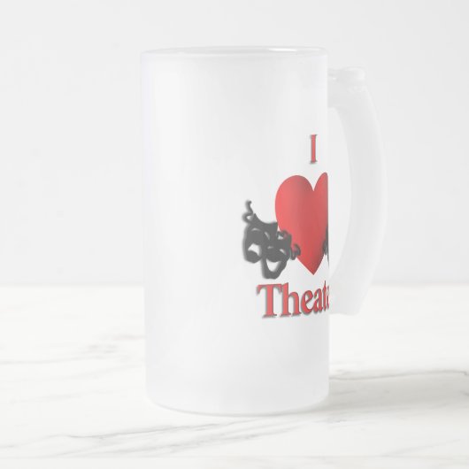 I Heart Theater Matglas Bierpul (Voorkant rechts)