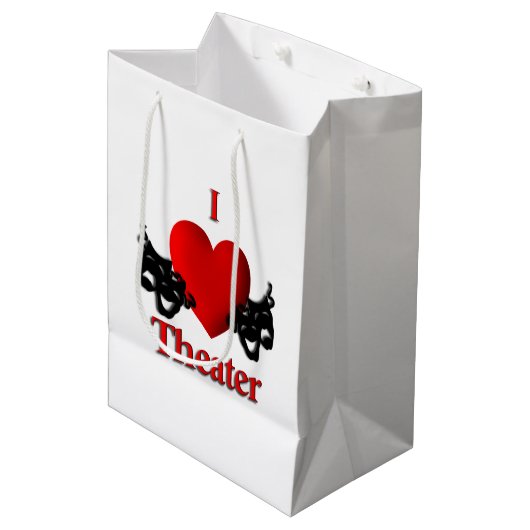 I Heart Theater Medium Cadeauzakje (Voorkant Gekanteld)