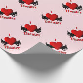 I Heart Theater Pink Cadeaupapier (Hoek)