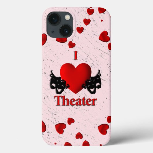 I Heart Theater Pink Case-Mate iPhone Case (Achterkant)