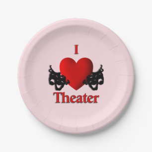 I Heart Theater Pink Papieren Bordje