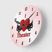 I Heart Theater Pink Ronde Klok (Hoek)