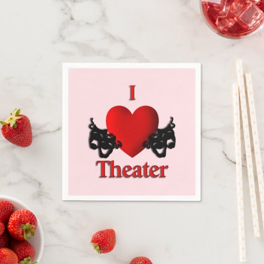 I Heart Theater Pink Servet (Insitu)