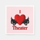 I Heart Theater Pink Servet (Voorkant)