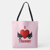 I Heart Theater Pink Tote Bag (Voorkant)