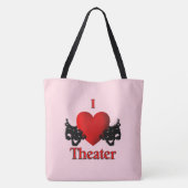 I Heart Theater Pink Tote Bag (Achterkant)