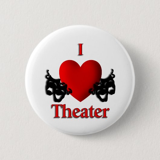 I Heart Theater Ronde Button 5,7 Cm (Voorkant)