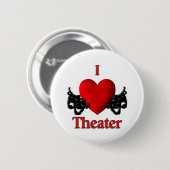 I Heart Theater Ronde Button 5,7 Cm (Voorkant /achterkant)