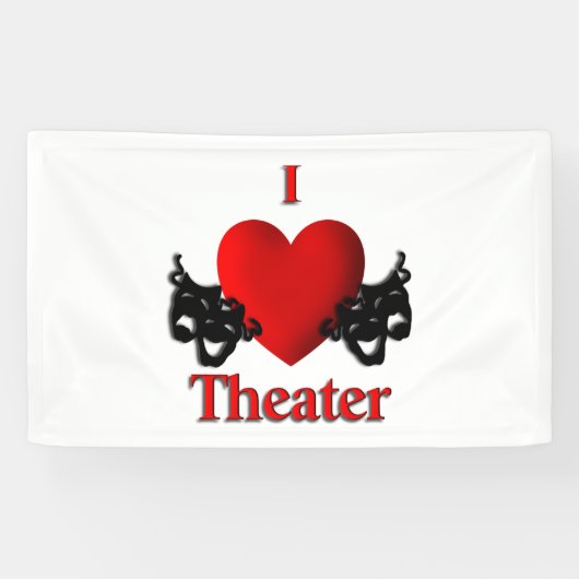 I Heart Theater Spandoek (Horizontaal)