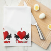 I Heart Theater Theedoek (Quarter Fold)