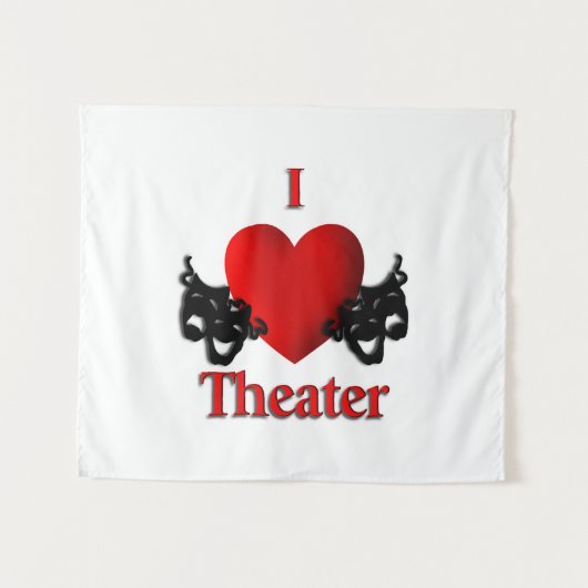 I Heart Theater Wandkleed (Voorkant (horizontaal))