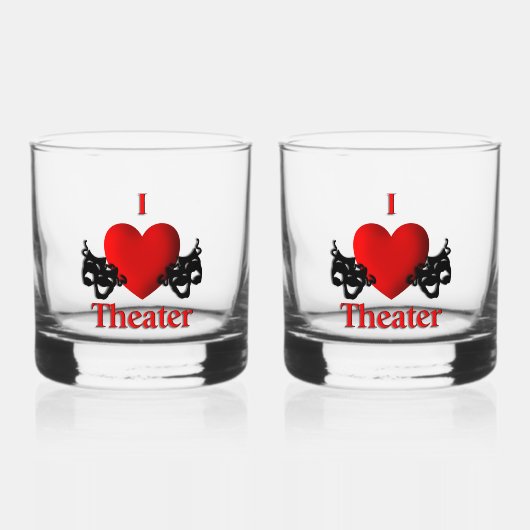 I Heart Theater Whisky Glas (Voorkant)