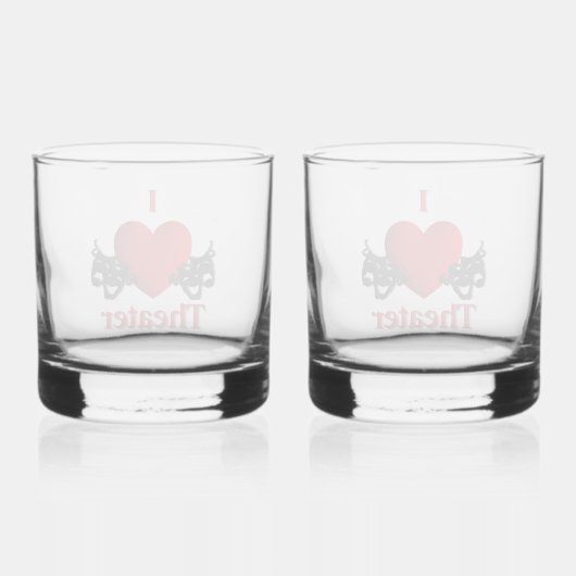 I Heart Theater Whisky Glas (Achterkant)