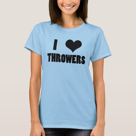 I Heart Throwers, Track and Field Thrower Shirt (Voorkant)