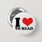 I Heart To Read Ronde Button 5,7 Cm (Voorkant /achterkant)