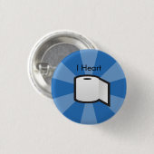 I Heart Toilet Paper Ronde Button 3,2 Cm (Voorkant /achterkant)
