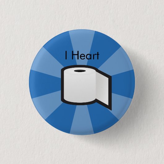 I Heart Toilet Paper Ronde Button 3,2 Cm (Voorkant)