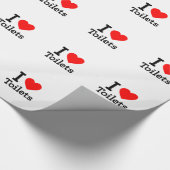 I Heart Toilets Cadeaupapier (Hoek)