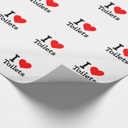 I Heart Toilets Cadeaupapier (Hoek)