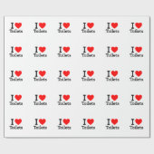 I Heart Toilets Cadeaupapier (Vlak)