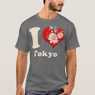 I Heart Tokyo Japan Floral T-shirt