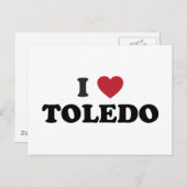 I Heart Toledo Ohio Briefkaart (Voorkant / Achterkant)