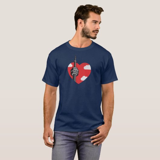 I Heart Toronto CN Tower T-shirt (Voorkant volledig)