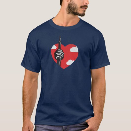 I Heart Toronto CN Tower T-shirt (Voorkant)