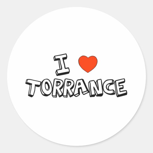 I Heart Torrance Ronde Sticker (Voorkant)