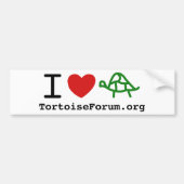 I Heart Tortoises Bumpersticker (Voorkant)