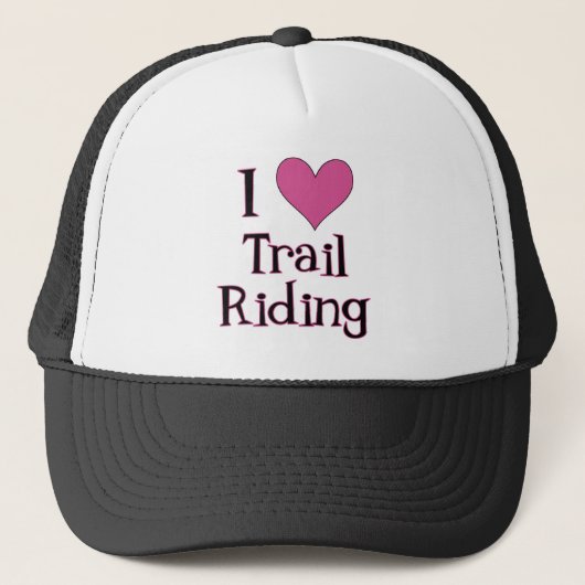 I Heart Trail Riding Trucker Pet (Voorkant)