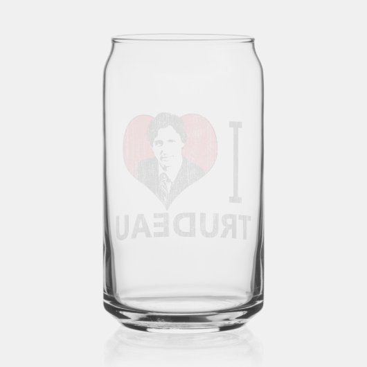 I Heart Trudeau Blikvorm Glas (Achterkant)