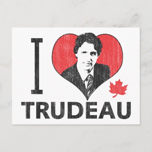 I Heart Trudeau Briefkaart (Voorkant)