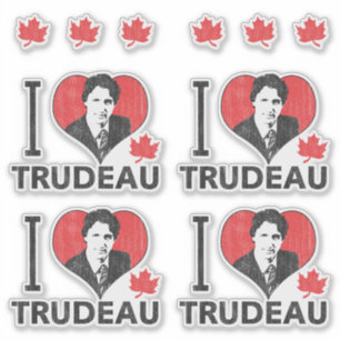 I Heart Trudeau Contour Cut Set Sticker