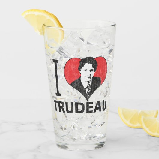 I Heart Trudeau Glas (Voorkant ijs)