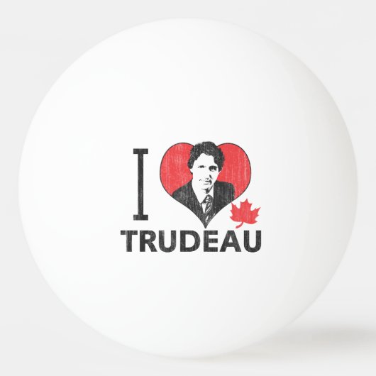 I Heart Trudeau Pingpongbal (Voorkant)