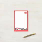 I Heart Trudeau Post-it® Notes (Op bureau)
