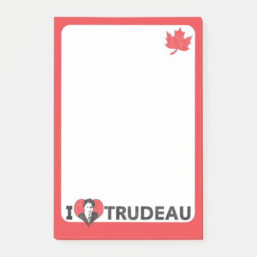 I Heart Trudeau Post-it® Notes (Voorkant)