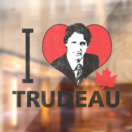 I Heart Trudeau Raamsticker (Vel 2)