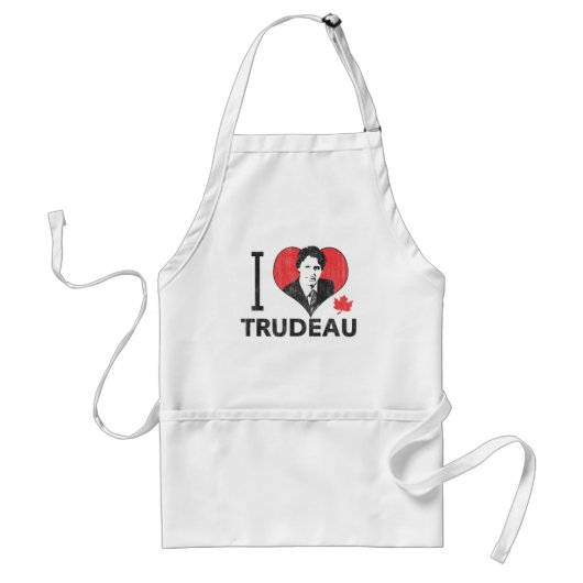 I Heart Trudeau Standaard Schort (Voorkant)