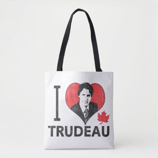 I Heart Trudeau Tote Bag (Voorkant)