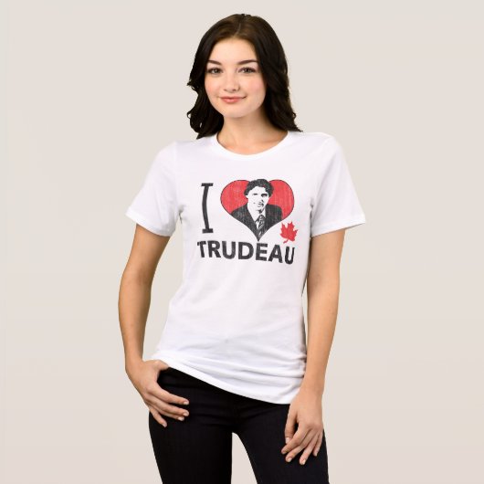 I Heart Trudeau Tri-Blend Shirt (Voorkant volledig)