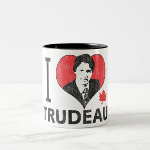 I Heart Trudeau Tweekleurige Koffiemok