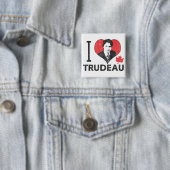 I Heart Trudeau Vierkante Button 5,1 Cm (In situ)