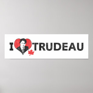 I Heart Trudeau Wide Poster