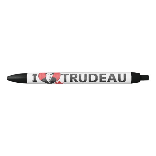 I Heart Trudeau Zwarte Inkt Pen (Voorkant)