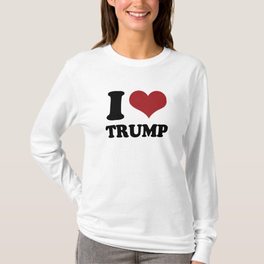 I Heart Trump for President T-shirt (Voorkant)