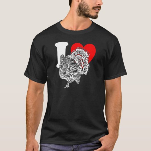 I Heart Turkey - Funny I Love Turkey, Funny Turkey T-shirt (Voorkant)