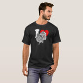 I Heart Turkey - Funny I Love Turkey, Funny Turkey T-shirt (Voorkant volledig)