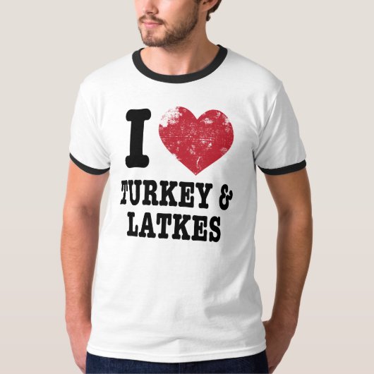 I Heart Turkeys Latkes T-shirt (Voorkant)